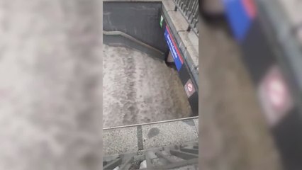 El día más lluvioso de la historia de Madrid deja Cibeles así: digno de película