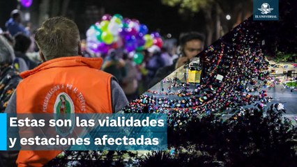Cierran vialidades y estaciones de Metrobús en la GAM por peregrinos