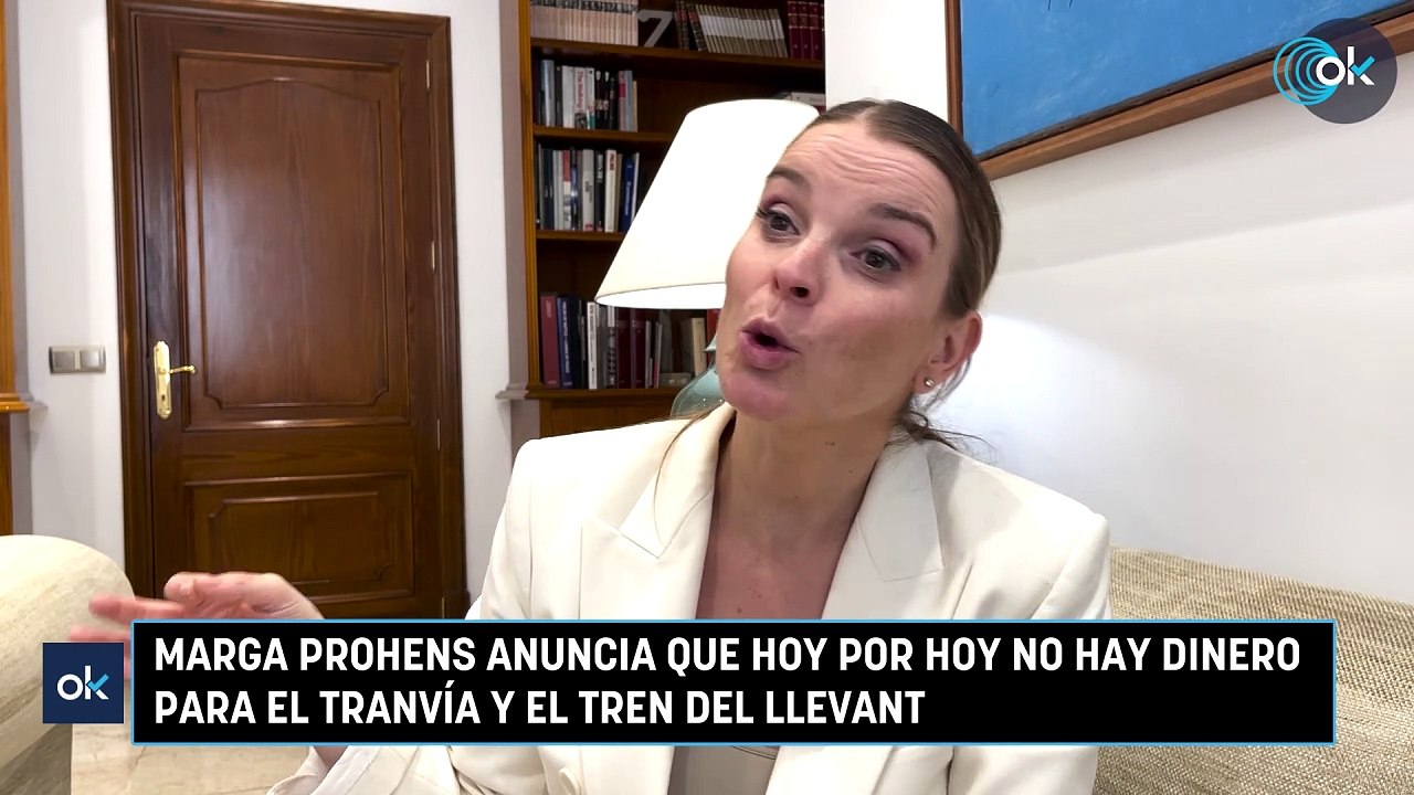 Marga Prohens anuncia que hoy por hoy no hay dinero para el tranvía y el tren del Llevant