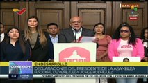 Pdte. de la Asamblea venezolana rechaza injerencismos y chantajes de EE. UU.