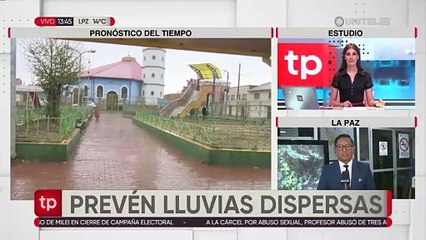 La Paz tendrá lluvias de corta duración y poca intensidad, según pronostica el Senamhi