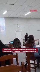 Prefeito viraliza ao dizer que nunca “deu o rabo” e nem “cheirou cocaína”