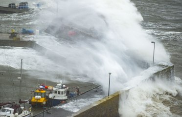 Storm Babet hits Stonehaven Harbour