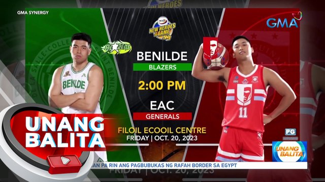 NCAA 99: CSB Blazers & EAC Generals, maghaharap sa 1st game mamaya; SBU Red Lions vs. SSC-R Golden Stags naman sa game 2 | UB