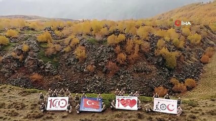 Güvenlik korucuları Cumhuriyetin 100. yılını Nemrut Kalderası'nda kutladı