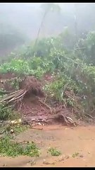 Rodovia no Oeste de SC fica tomada de lama após deslizamento