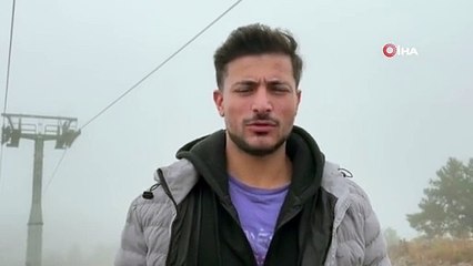 Sarıkamış'ta lapa lapa kar yağışı