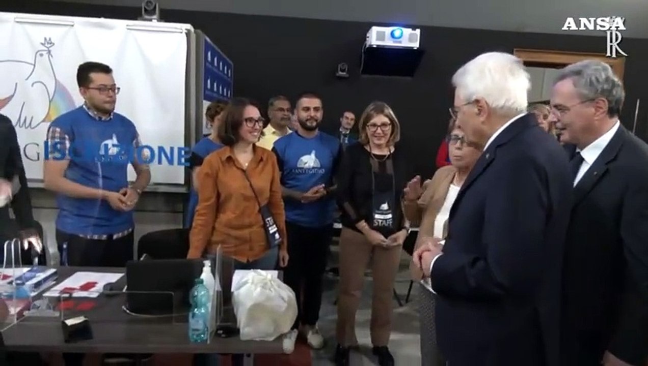Mattarella visita la Casa dell'Amicizia della Comunita' di Sant'Egidio
