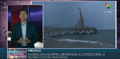 Huracán Norma, en este momento degradado a categoría 3, afectaría unos ocho estados de México