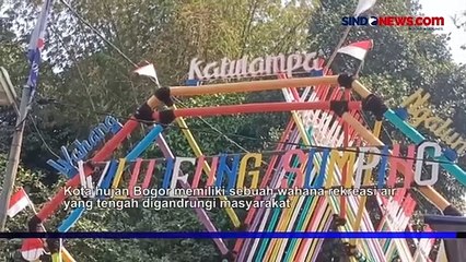 Asiknya Wahana Ngalun Sungai Irigasi Bendung Katulampa, Bogor