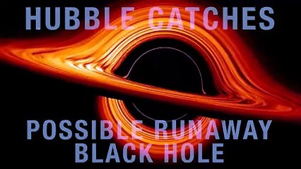 Hubble View Of Runaway Black Hole Leaves Massive Streak Of Stars In Its Wake