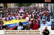 Féminas mirandinas marchan para conmemorar el Día Internacional Contra el Cáncer de Mama