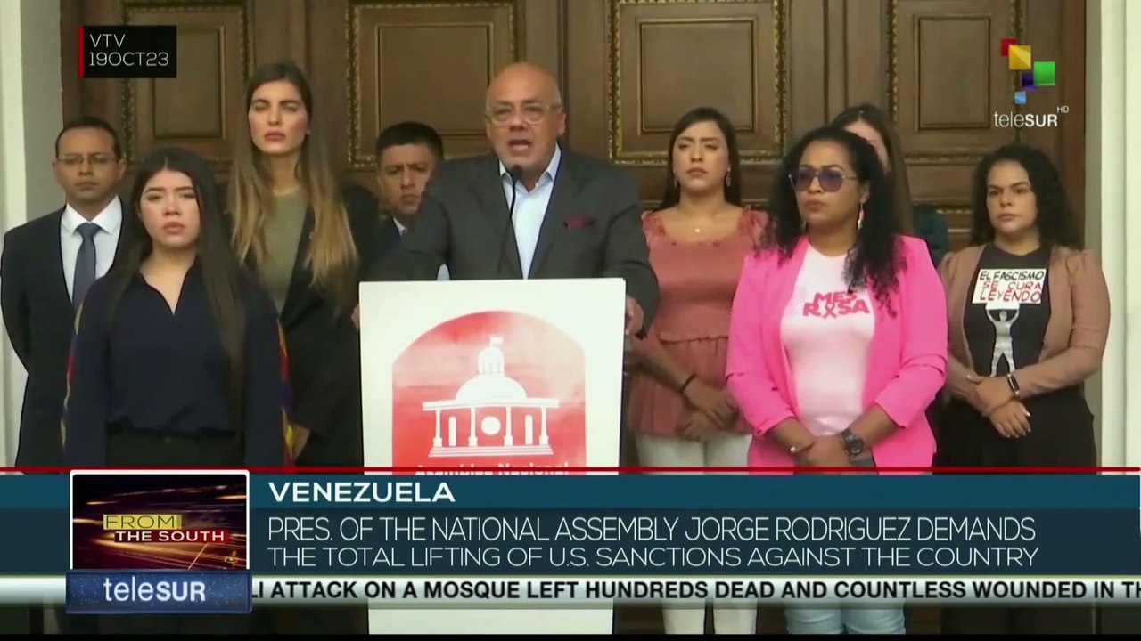 Jorge Rodriguez demands the total lifting of U.S. sanctions against the country