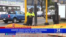Miraflores: vehículo choca contra vivienda tras evadir control policial
