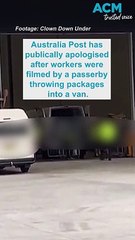 Australia Post apologises after workers filmed throwing packages
