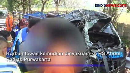 Laka Maut Tol Cipularang, Pikap Tabrak Tronton Sopir Tewas Terjepit