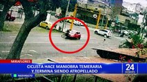 Accidente en Miraflores: Ciclista resulta herido tras impactar con un auto