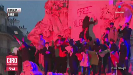 Miles de personas protestan en París, Francia, a favor de Palestina