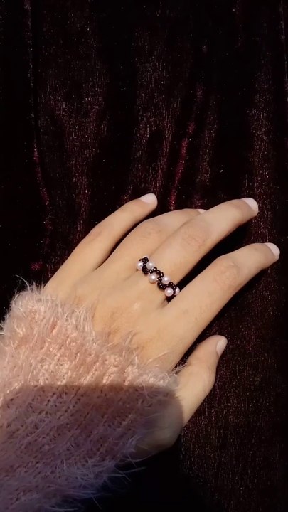 beaded Ring  #creativefatimaakram
