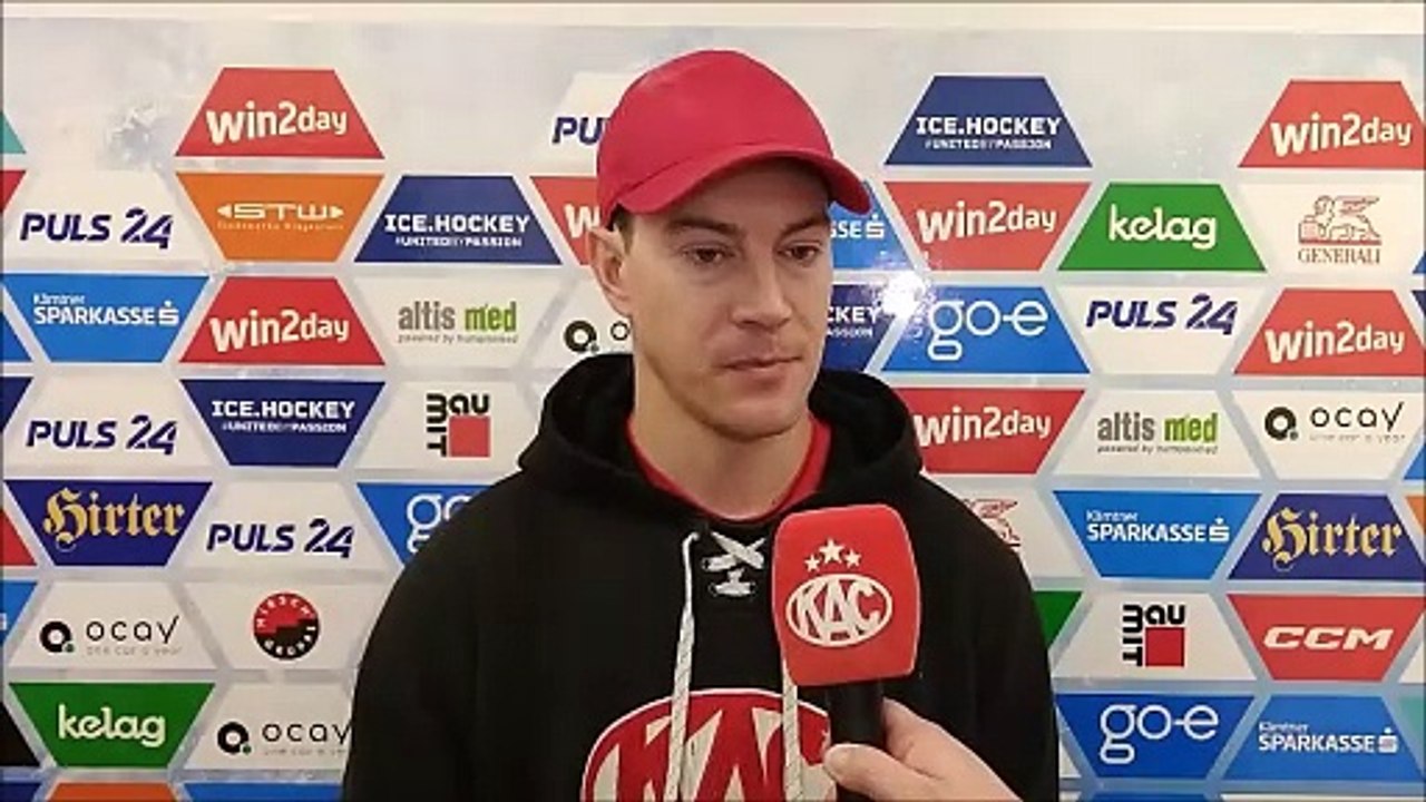 Nick Petersen (KAC) vor dem Duell mit Laibach