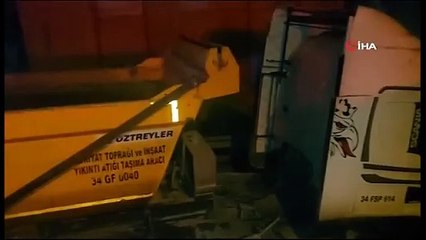 İstanbul'da hareketli gece! Alkollü sürücü kamyonuyla 14 aracı ezip dehşet saçtı
