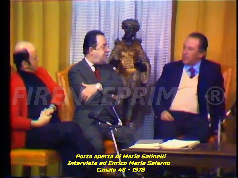 Porta aperta di Mario Salinelli. Rarissima intervista ad Enrico Maria Salerno - Canale 48 -  1977