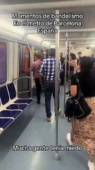 Un grupo de grafiteros atermoriza al metro de Barcelona