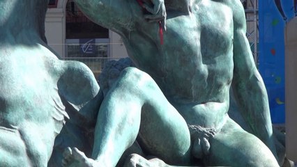 Nice France nice male nude statues Sun Fountain