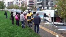 Malatya’da minibüsle çarpışan öğrenci servisi devrildi