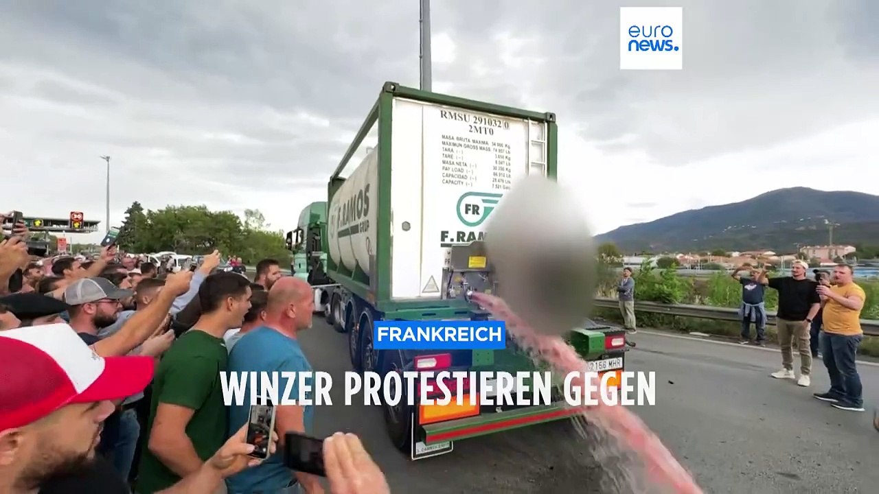 Wütende Winzer in Südfrankreich zerschlagen 10.000 Flaschen Wein