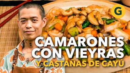 WOK de CAMARONES con VIEYRAS y CASTAÑAS de CAJÚ: PLATO SUAVE de la mano de Walter Lui | El Gourmet