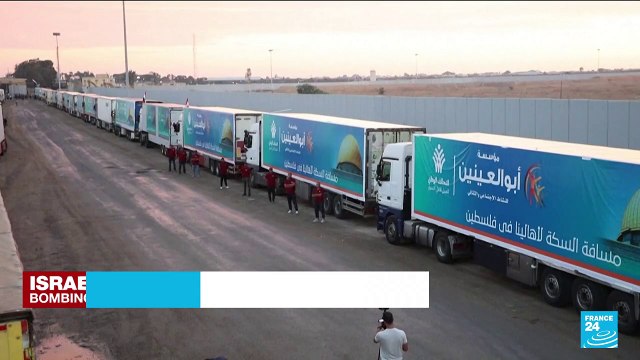 Aid piles up at Egyptian border with Gaza running out of fuel, water