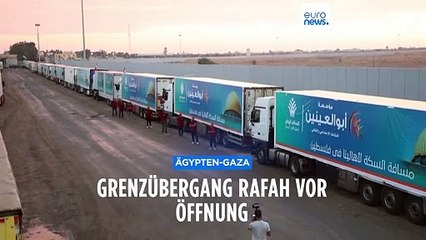 Download Video: Grenzübergang Rafah: Wann kommen Hilfsgüter aus Ägypten in Gaza an?