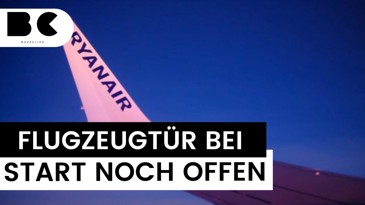 "verängstigend": tür von flugzeug bei start noch offen