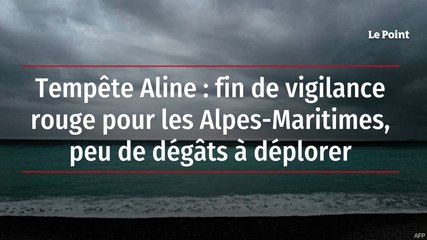 Tempête Aline : fin de vigilance rouge pour les Alpes-Maritimes, peu de dégâts à déplorer