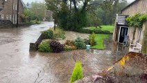 Flooding at Loads Road, Holymoorside, in Chesterfield