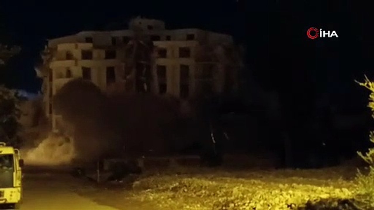 Yüzlerce kilo patlayıcı 6 katlı binayı yıkamadı