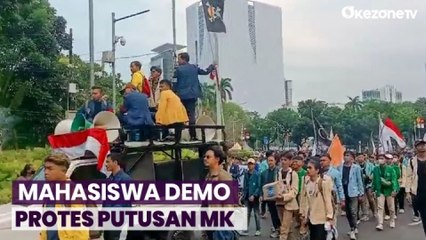 Protes Putusan MK tentang Batas Usia Capres-Cawapres, Mahasiswa Turun ke Jalan