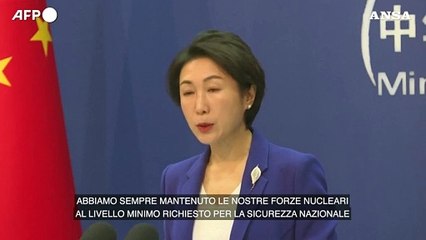 Pechino: "Il nostro arsenale nucleare e' solo per l'autodifesa"