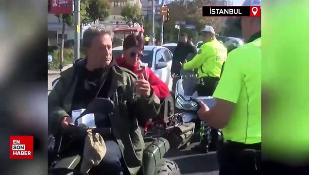 Kadıköy'de ceza yazılan ATV'deki yolcudan tehdit