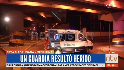 "¡Resultó herido!": Guardia salvó a una mujer que se lanzó del puente Muyurina