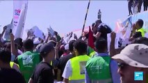 Pro-Palestinian protest held in Cairo as aid waits at border