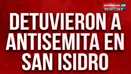 Detuvieron a antisemita en San Isidro: tenía un arsenal