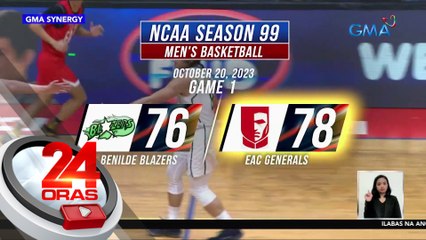 EAC Generals, wagi vs. Benilde Blazers sa score ng 78-76 | 24 Oras