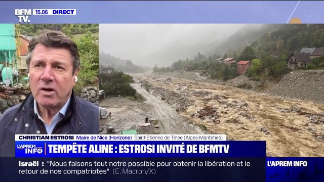 Tempête Aline: Christian Estrosi souhaite réfléchir à des travaux pour une meilleure résilience dans les vallées de la Vésubie et de la Tinée