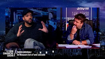 EXCLU VIDÉO - Tarek Boudali gravement blessé sur le tournage de son nouveau film : “Côtes fêlées et genou déboîté”