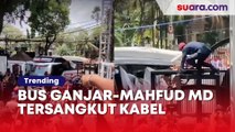 Momen Bus Rombongan Ganjar-Mahfud MD Tersangkut Kabel, Pertanda Apa Lagi