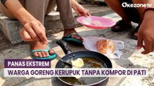 Panas Ekstrem, Warga Goreng Kerupuk Tanpa Kompor di Pati