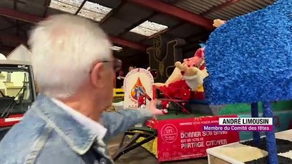 Les chars du corso de la fête des noix attendent le grand jour