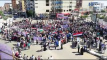 الآلاف من أهالي الوادي الجديد يتظاهرون لدعم القضية الفلسطينية